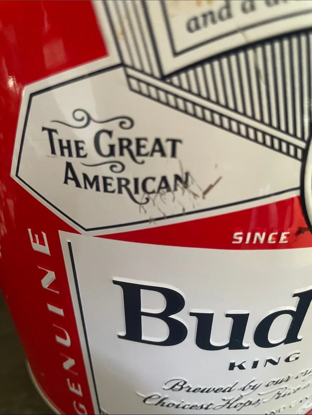 Budweiser branded metal
